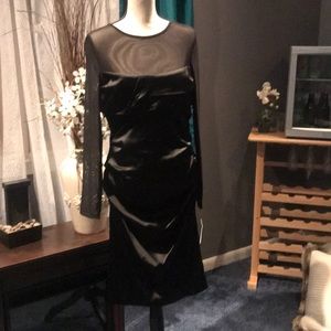 Suzi chin satin sheer top dress